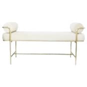 Wholesale - Bench and Pillows Gold Metal Frame 24.4"Hx47.2"Lx16.9"W RTA C/P 2, UPC: 635309854544